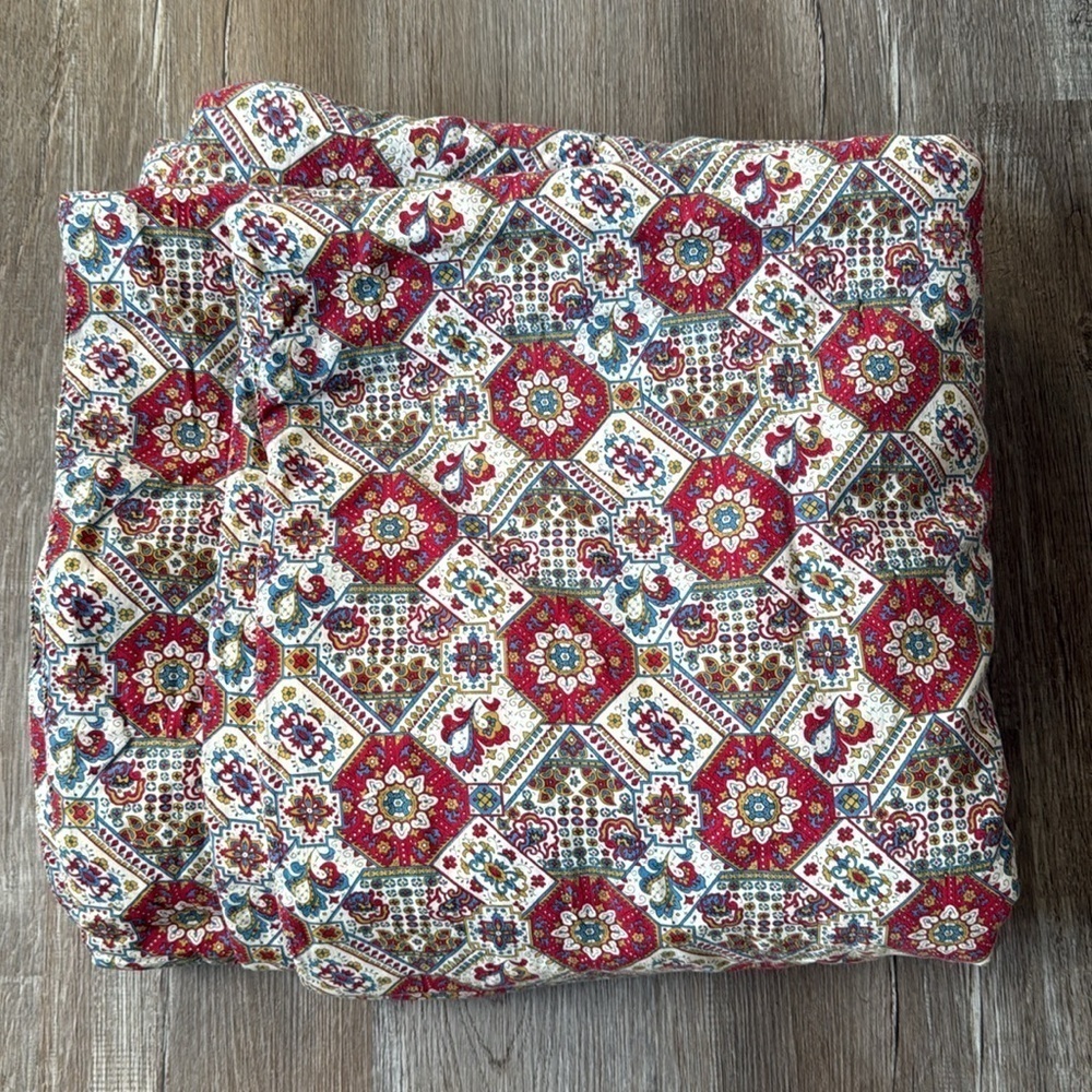 VTG Quilt Blanket Paisley Pattern Blanket Multi Color Boho Hippie Blanket Large